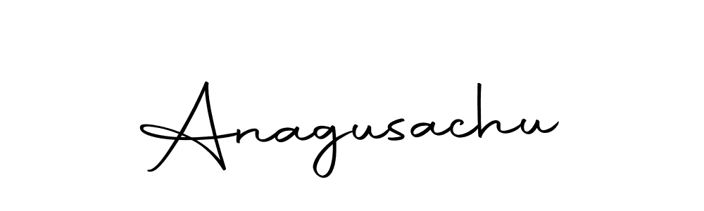 You should practise on your own different ways (Autography-DOLnW) to write your name (Anagusachu) in signature. don't let someone else do it for you. Anagusachu signature style 10 images and pictures png