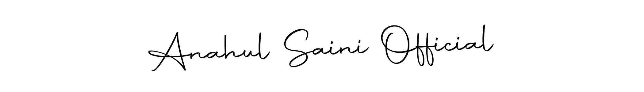 Make a short Anahul Saini Official signature style. Manage your documents anywhere anytime using Autography-DOLnW. Create and add eSignatures, submit forms, share and send files easily. Anahul Saini Official signature style 10 images and pictures png