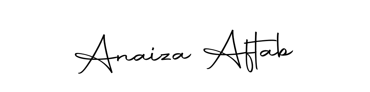 You can use this online signature creator to create a handwritten signature for the name Anaiza Aftab. This is the best online autograph maker. Anaiza Aftab signature style 10 images and pictures png