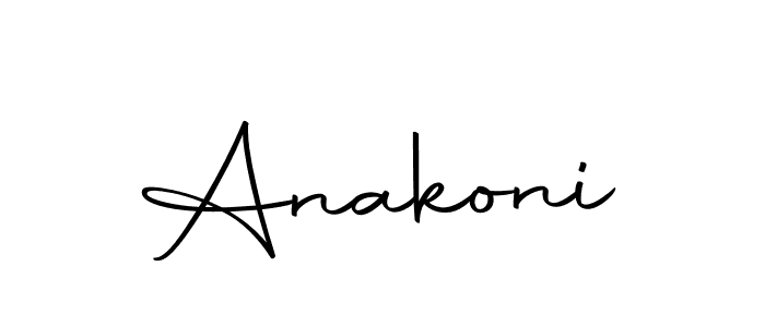Make a beautiful signature design for name Anakoni. With this signature (Autography-DOLnW) style, you can create a handwritten signature for free. Anakoni signature style 10 images and pictures png