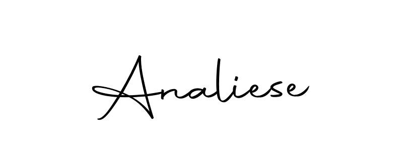 Design your own signature with our free online signature maker. With this signature software, you can create a handwritten (Autography-DOLnW) signature for name Analiese. Analiese signature style 10 images and pictures png