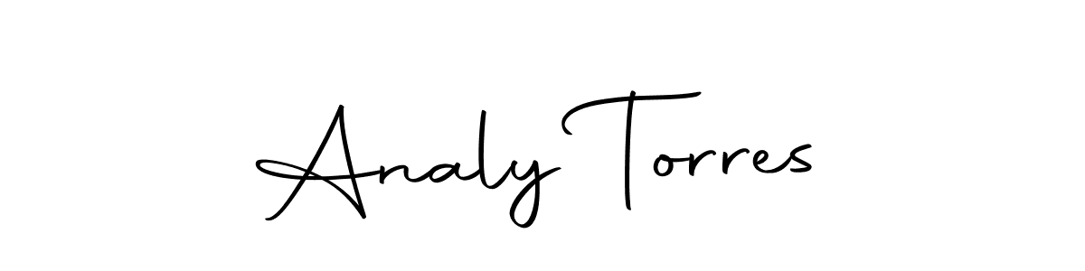 Create a beautiful signature design for name Analy Torres. With this signature (Autography-DOLnW) fonts, you can make a handwritten signature for free. Analy Torres signature style 10 images and pictures png