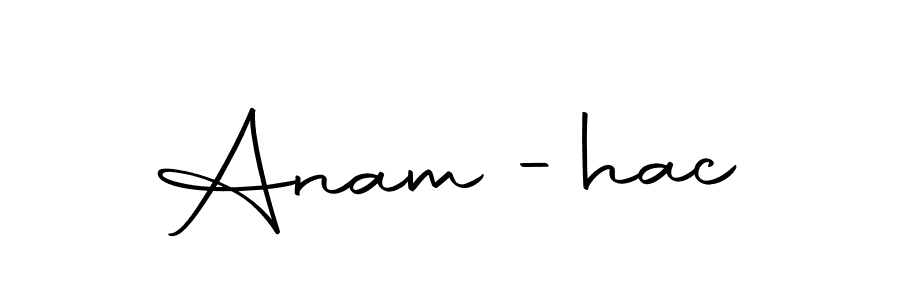 Design your own signature with our free online signature maker. With this signature software, you can create a handwritten (Autography-DOLnW) signature for name Anam -hac. Anam -hac signature style 10 images and pictures png