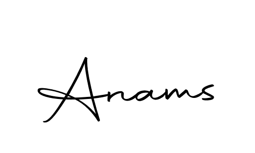 Design your own signature with our free online signature maker. With this signature software, you can create a handwritten (Autography-DOLnW) signature for name Anams. Anams signature style 10 images and pictures png