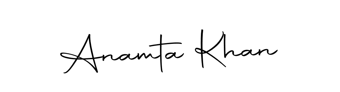 Make a beautiful signature design for name Anamta Khan. With this signature (Autography-DOLnW) style, you can create a handwritten signature for free. Anamta Khan signature style 10 images and pictures png