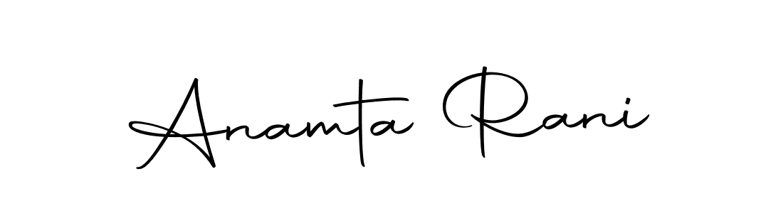 Make a beautiful signature design for name Anamta Rani. Use this online signature maker to create a handwritten signature for free. Anamta Rani signature style 10 images and pictures png