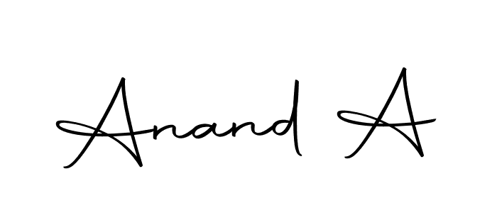 Make a beautiful signature design for name Anand A. With this signature (Autography-DOLnW) style, you can create a handwritten signature for free. Anand A signature style 10 images and pictures png