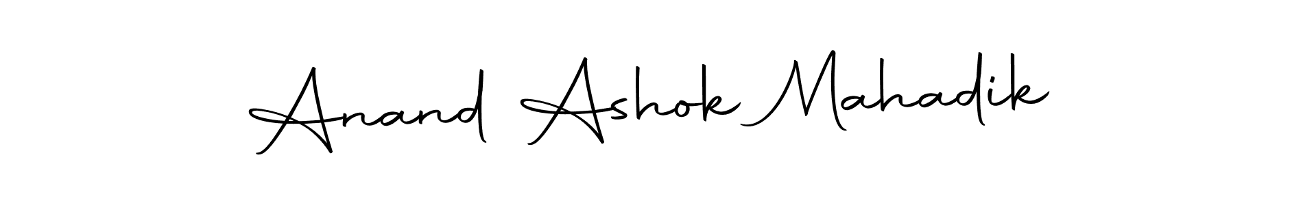 How to make Anand Ashok Mahadik name signature. Use Autography-DOLnW style for creating short signs online. This is the latest handwritten sign. Anand Ashok Mahadik signature style 10 images and pictures png