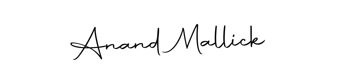 How to make Anand Mallick name signature. Use Autography-DOLnW style for creating short signs online. This is the latest handwritten sign. Anand Mallick signature style 10 images and pictures png