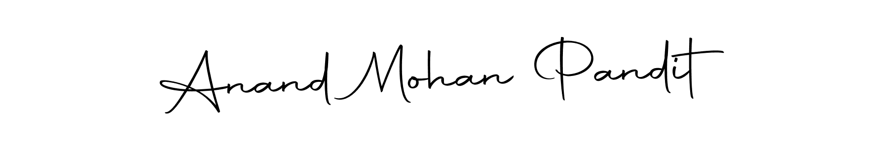How to make Anand Mohan Pandit name signature. Use Autography-DOLnW style for creating short signs online. This is the latest handwritten sign. Anand Mohan Pandit signature style 10 images and pictures png