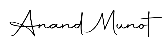 Discover how Anand Munot looks in an executive cursive font (Autography-DOLnW). Perfect for legal documents, invoices, and certificates. Anand Munot signature style 10 images and pictures png