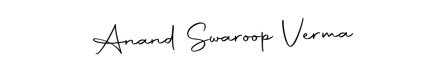 Make a short Anand Swaroop Verma signature style. Manage your documents anywhere anytime using Autography-DOLnW. Create and add eSignatures, submit forms, share and send files easily. Anand Swaroop Verma signature style 10 images and pictures png