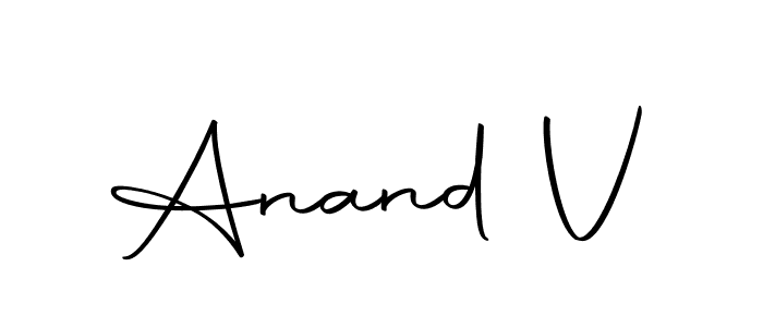 Design your own signature with our free online signature maker. With this signature software, you can create a handwritten (Autography-DOLnW) signature for name Anand V. Anand V signature style 10 images and pictures png