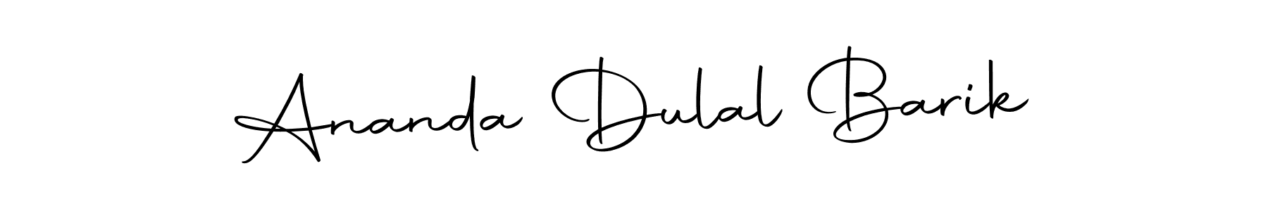 How to make Ananda Dulal Barik name signature. Use Autography-DOLnW style for creating short signs online. This is the latest handwritten sign. Ananda Dulal Barik signature style 10 images and pictures png