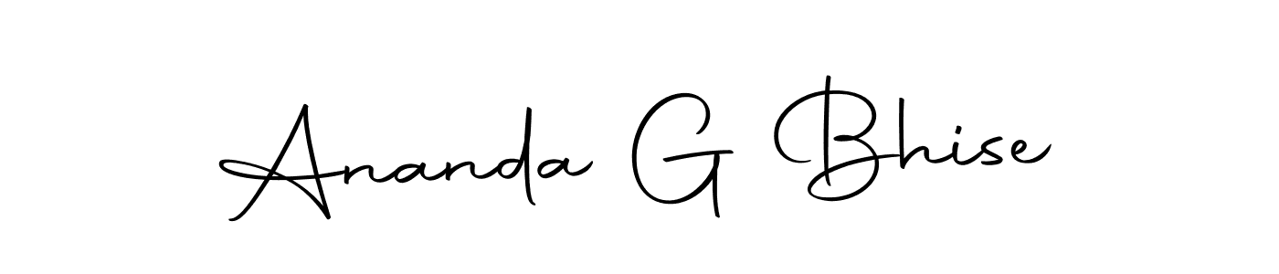 Ananda G Bhise stylish signature style. Best Handwritten Sign (Autography-DOLnW) for my name. Handwritten Signature Collection Ideas for my name Ananda G Bhise. Ananda G Bhise signature style 10 images and pictures png