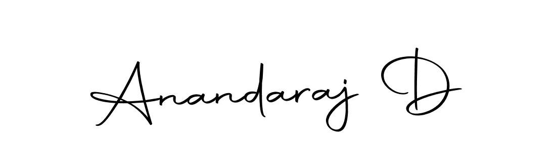 You can use this online signature creator to create a handwritten signature for the name Anandaraj D. This is the best online autograph maker. Anandaraj D signature style 10 images and pictures png