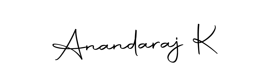 Make a short Anandaraj K signature style. Manage your documents anywhere anytime using Autography-DOLnW. Create and add eSignatures, submit forms, share and send files easily. Anandaraj K signature style 10 images and pictures png