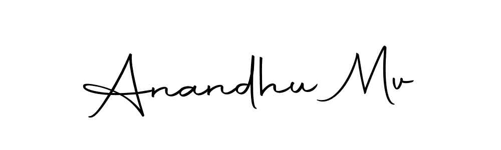 Anandhu Mv stylish signature style. Best Handwritten Sign (Autography-DOLnW) for my name. Handwritten Signature Collection Ideas for my name Anandhu Mv. Anandhu Mv signature style 10 images and pictures png