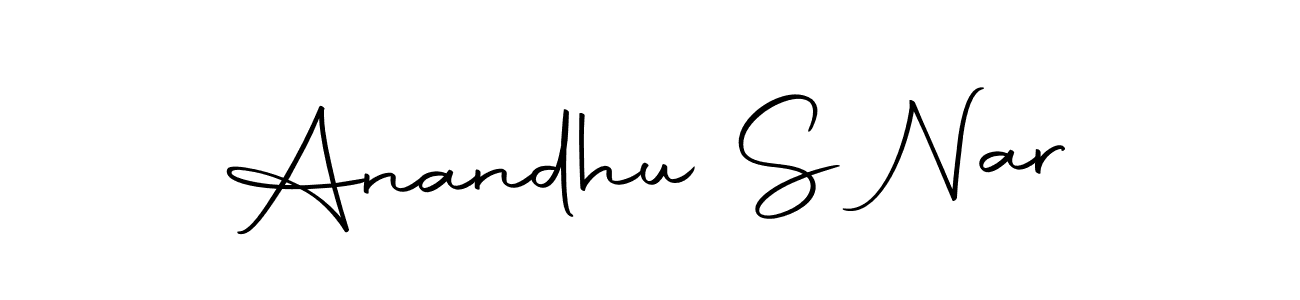 if you are searching for the best signature style for your name Anandhu S Nar. so please give up your signature search. here we have designed multiple signature styles  using Autography-DOLnW. Anandhu S Nar signature style 10 images and pictures png