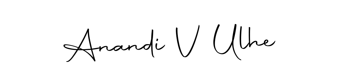 Use a signature maker to create a handwritten signature online. With this signature software, you can design (Autography-DOLnW) your own signature for name Anandi V Ulhe. Anandi V Ulhe signature style 10 images and pictures png