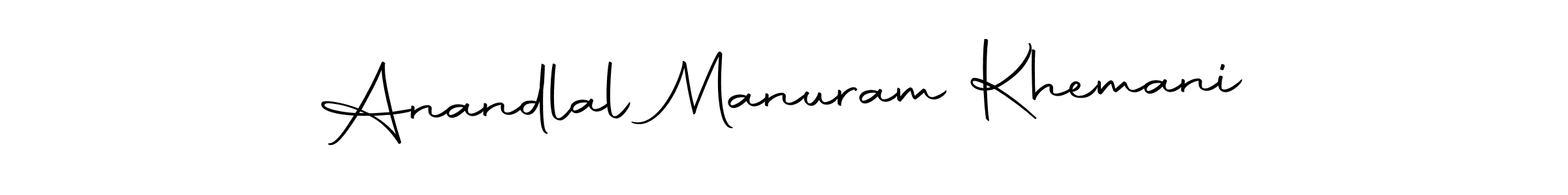 The best way (Autography-DOLnW) to make a short signature is to pick only two or three words in your name. The name Anandlal Manuram Khemani include a total of six letters. For converting this name. Anandlal Manuram Khemani signature style 10 images and pictures png