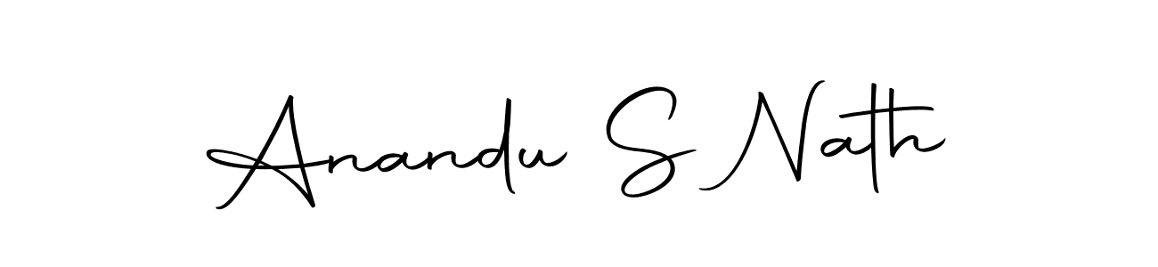 The best way (Autography-DOLnW) to make a short signature is to pick only two or three words in your name. The name Anandu S Nath include a total of six letters. For converting this name. Anandu S Nath signature style 10 images and pictures png