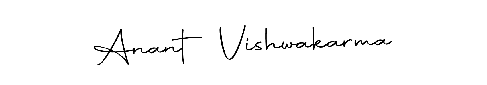 How to make Anant Vishwakarma name signature. Use Autography-DOLnW style for creating short signs online. This is the latest handwritten sign. Anant Vishwakarma signature style 10 images and pictures png