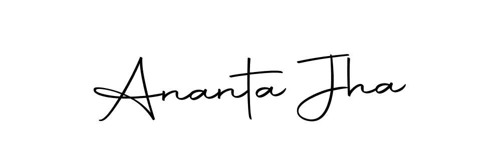Make a beautiful signature design for name Ananta Jha. Use this online signature maker to create a handwritten signature for free. Ananta Jha signature style 10 images and pictures png