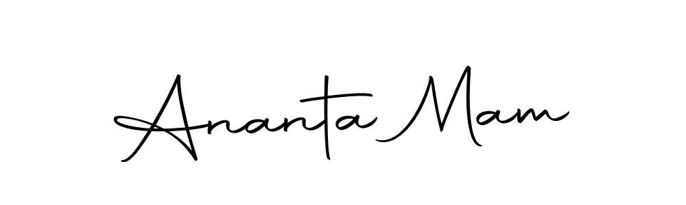 Use a signature maker to create a handwritten signature online. With this signature software, you can design (Autography-DOLnW) your own signature for name Ananta Mam. Ananta Mam signature style 10 images and pictures png
