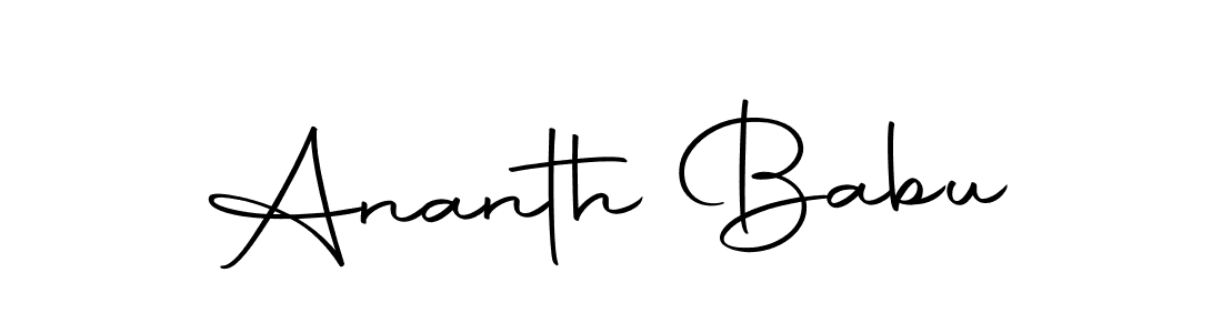 Ananth Babu stylish signature style. Best Handwritten Sign (Autography-DOLnW) for my name. Handwritten Signature Collection Ideas for my name Ananth Babu. Ananth Babu signature style 10 images and pictures png