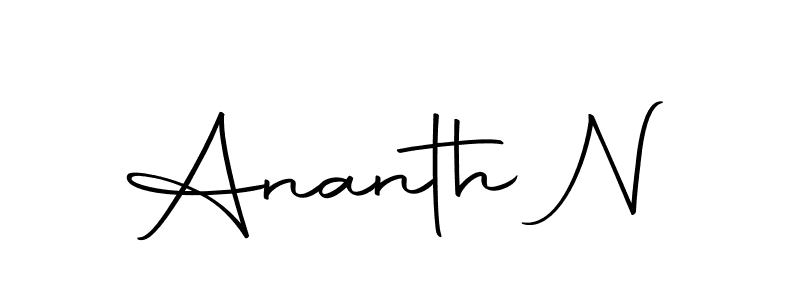 Make a beautiful signature design for name Ananth N. With this signature (Autography-DOLnW) style, you can create a handwritten signature for free. Ananth N signature style 10 images and pictures png