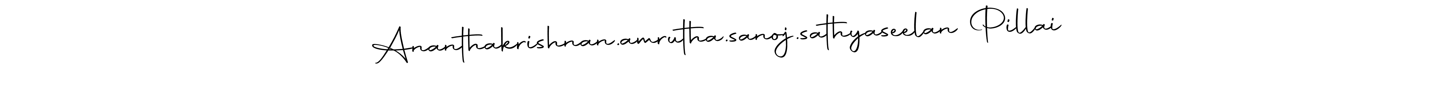 How to make Ananthakrishnan.amrutha.sanoj.sathyaseelan Pillai name signature. Use Autography-DOLnW style for creating short signs online. This is the latest handwritten sign. Ananthakrishnan.amrutha.sanoj.sathyaseelan Pillai signature style 10 images and pictures png