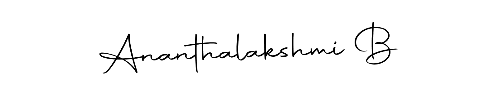 Make a beautiful signature design for name Ananthalakshmi B. With this signature (Autography-DOLnW) style, you can create a handwritten signature for free. Ananthalakshmi B signature style 10 images and pictures png