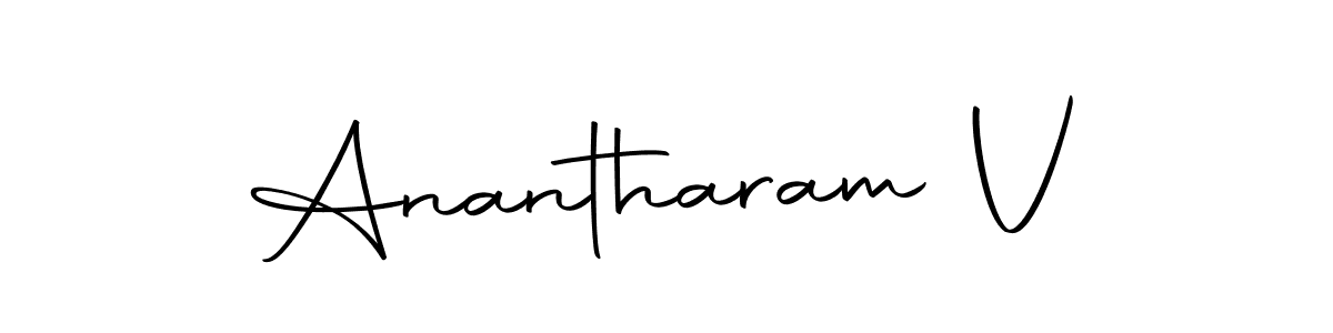 Here are the top 10 professional signature styles for the name Anantharam V. These are the best autograph styles you can use for your name. Anantharam V signature style 10 images and pictures png