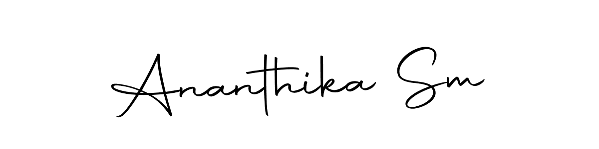 Make a beautiful signature design for name Ananthika Sm. With this signature (Autography-DOLnW) style, you can create a handwritten signature for free. Ananthika Sm signature style 10 images and pictures png