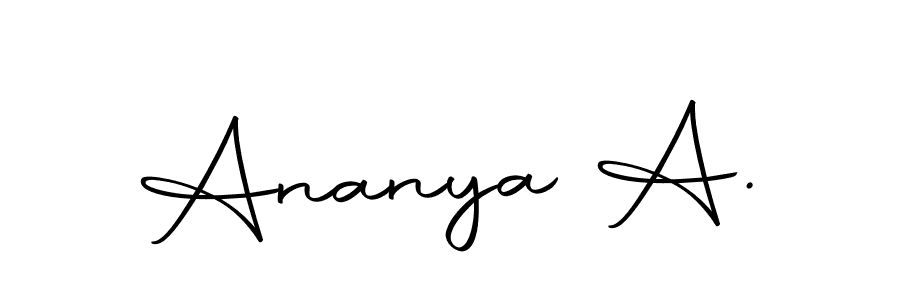 You should practise on your own different ways (Autography-DOLnW) to write your name (Ananya A.) in signature. don't let someone else do it for you. Ananya A. signature style 10 images and pictures png