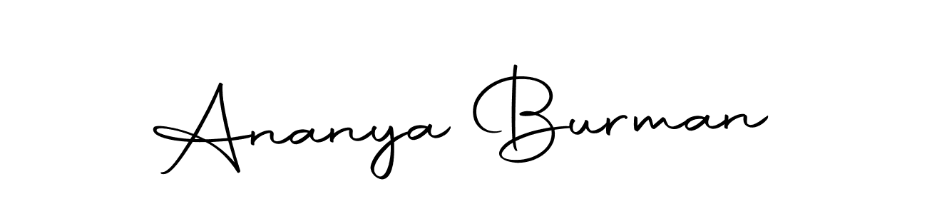 How to make Ananya Burman name signature. Use Autography-DOLnW style for creating short signs online. This is the latest handwritten sign. Ananya Burman signature style 10 images and pictures png