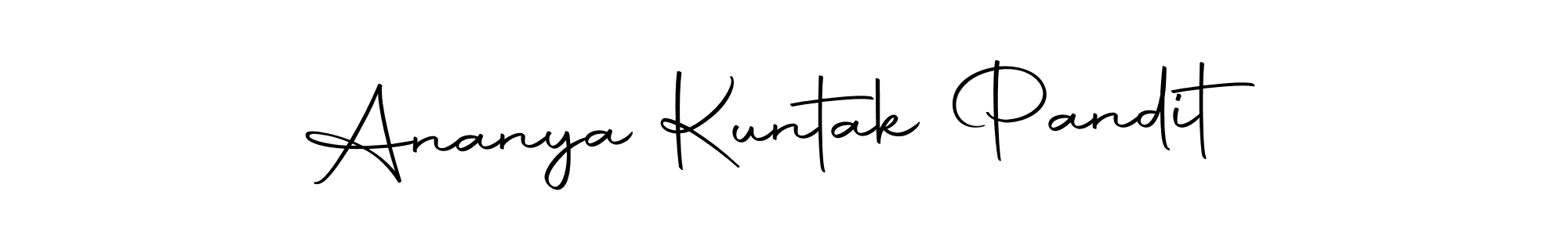 Create a beautiful signature design for name Ananya Kuntak Pandit. With this signature (Autography-DOLnW) fonts, you can make a handwritten signature for free. Ananya Kuntak Pandit signature style 10 images and pictures png