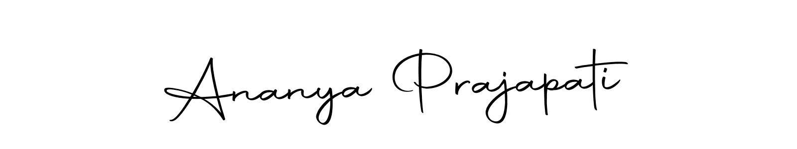 Make a short Ananya Prajapati signature style. Manage your documents anywhere anytime using Autography-DOLnW. Create and add eSignatures, submit forms, share and send files easily. Ananya Prajapati signature style 10 images and pictures png