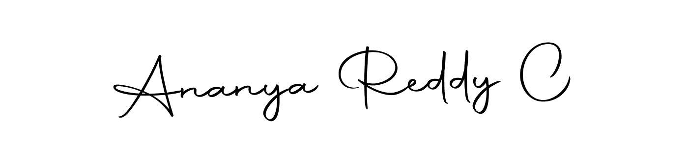 Use a signature maker to create a handwritten signature online. With this signature software, you can design (Autography-DOLnW) your own signature for name Ananya Reddy C. Ananya Reddy C signature style 10 images and pictures png