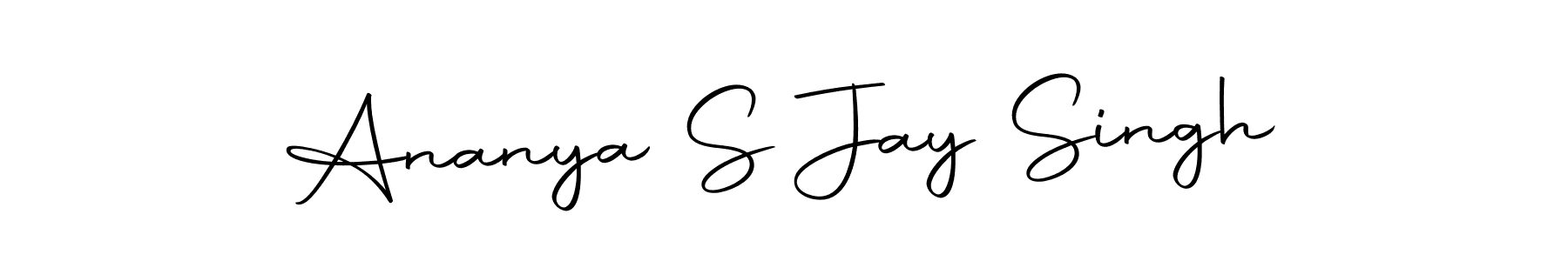 Use a signature maker to create a handwritten signature online. With this signature software, you can design (Autography-DOLnW) your own signature for name Ananya S Jay Singh. Ananya S Jay Singh signature style 10 images and pictures png