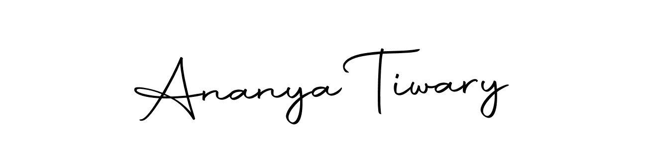 How to make Ananya Tiwary name signature. Use Autography-DOLnW style for creating short signs online. This is the latest handwritten sign. Ananya Tiwary signature style 10 images and pictures png