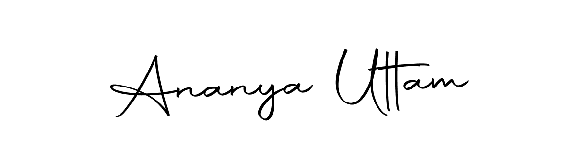 Ananya Uttam stylish signature style. Best Handwritten Sign (Autography-DOLnW) for my name. Handwritten Signature Collection Ideas for my name Ananya Uttam. Ananya Uttam signature style 10 images and pictures png