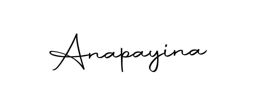 Make a beautiful signature design for name Anapayina. With this signature (Autography-DOLnW) style, you can create a handwritten signature for free. Anapayina signature style 10 images and pictures png