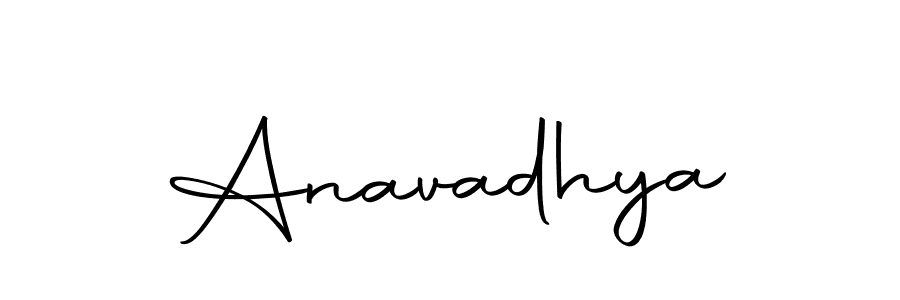 Design your own signature with our free online signature maker. With this signature software, you can create a handwritten (Autography-DOLnW) signature for name Anavadhya. Anavadhya signature style 10 images and pictures png