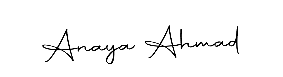 You can use this online signature creator to create a handwritten signature for the name Anaya Ahmad. This is the best online autograph maker. Anaya Ahmad signature style 10 images and pictures png
