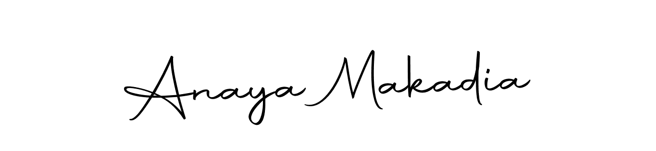 Use a signature maker to create a handwritten signature online. With this signature software, you can design (Autography-DOLnW) your own signature for name Anaya Makadia. Anaya Makadia signature style 10 images and pictures png