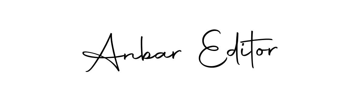 Use a signature maker to create a handwritten signature online. With this signature software, you can design (Autography-DOLnW) your own signature for name Anbar Editor. Anbar Editor signature style 10 images and pictures png
