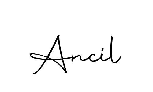 Design your own signature with our free online signature maker. With this signature software, you can create a handwritten (Autography-DOLnW) signature for name Ancil. Ancil signature style 10 images and pictures png