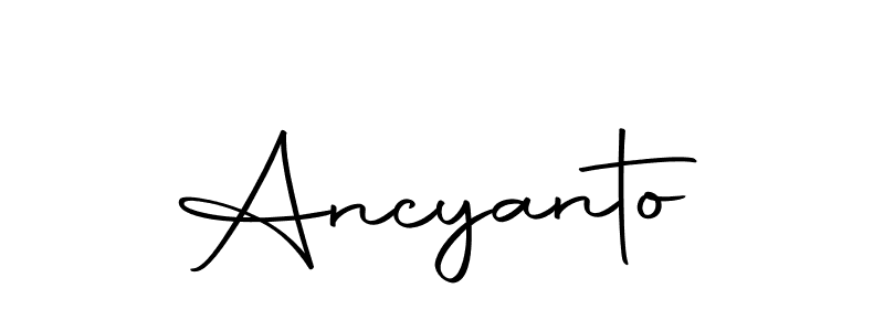 You can use this online signature creator to create a handwritten signature for the name Ancyanto. This is the best online autograph maker. Ancyanto signature style 10 images and pictures png